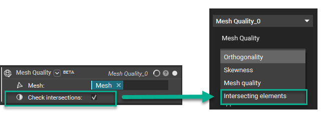 If the check intersections input is enabled, you will be able to analyze the results for intersecting elements.
