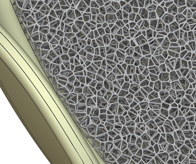 In nTop 3.26, the voronoi structure appears much cleaner with the new lighting and Ambient Occlusion visualization.