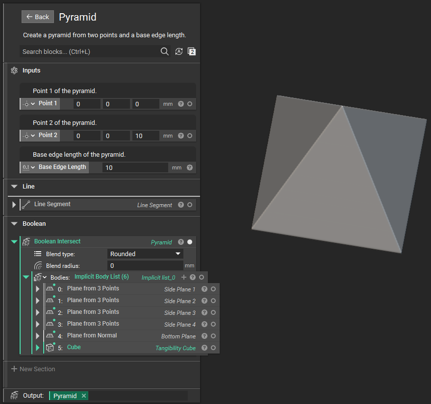 An example custom block open in an active notebook. You can edit the custom block and then return to your ntebook.