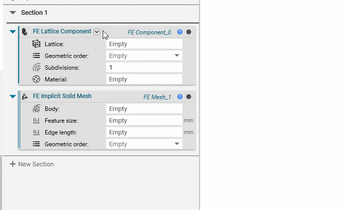 Switching the overload of the FE Lattice Component block.