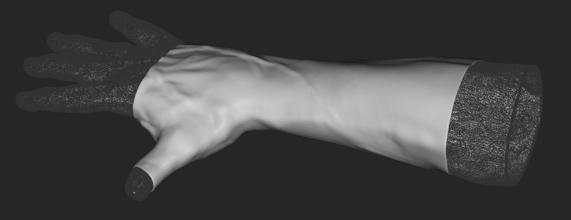An implicit body overlapping a mesh.