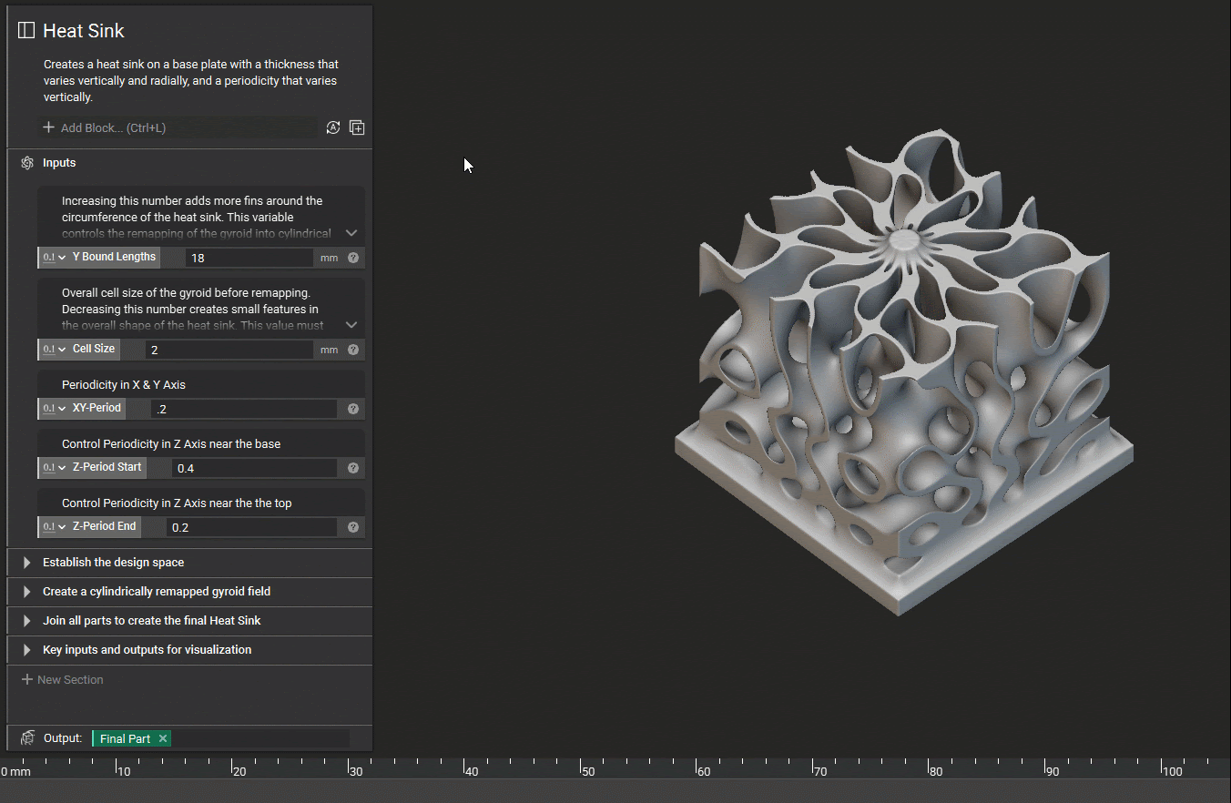 The Notebook Search feature is used to locate specific blocks or variables being used in the notebook.