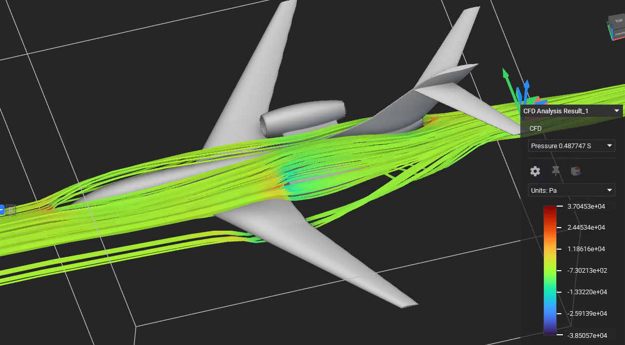 Example simulation results from running an Aircraft Flow Analysis.
