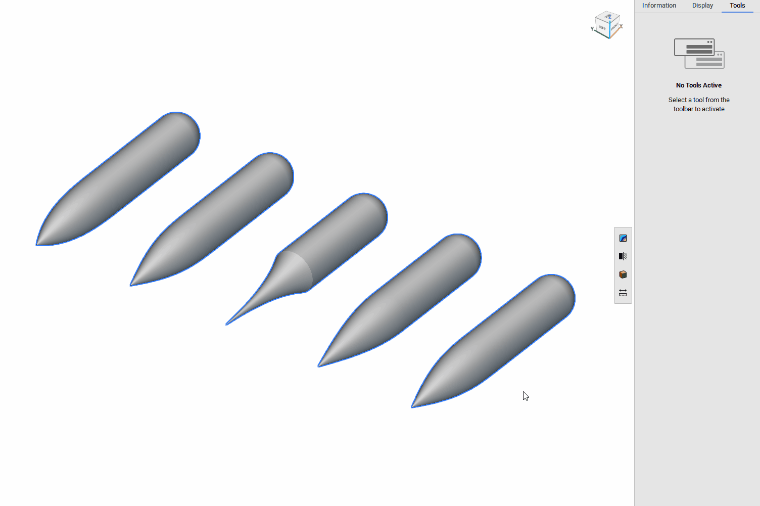 An example of using the Surface Analysis feature in the Curvature mode.