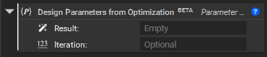 The Design Parameters from Optimization block