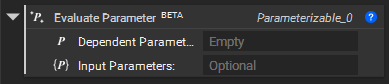 The Evaluate Parameter block