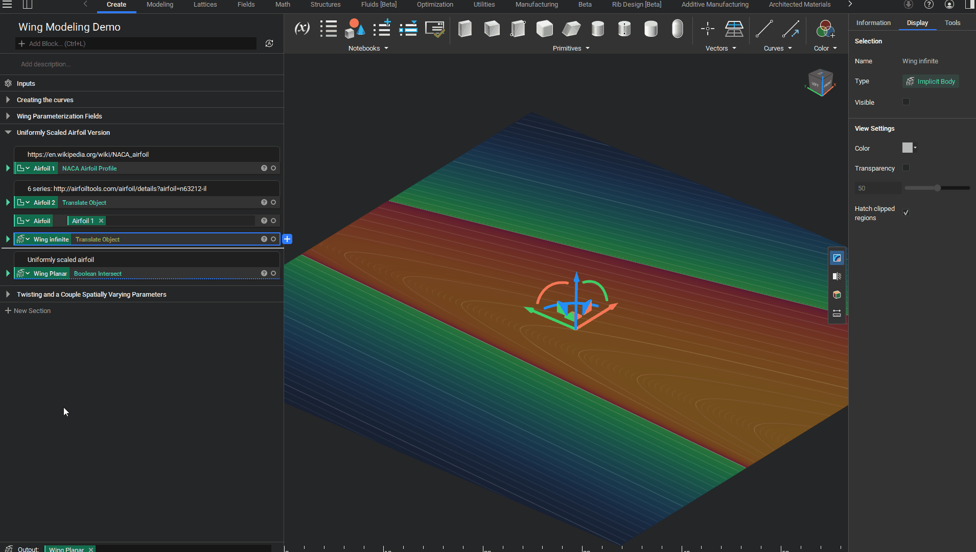 An example of the Infinite Implicit Hatching display.