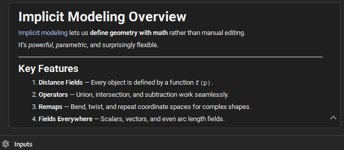 An nTop notebook description with Markdown Support added.