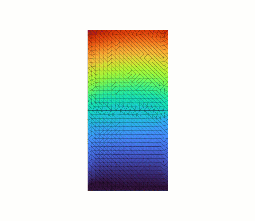 An example of analysis deformation results that were generated using the Structural Contact block with Bonded contact.
