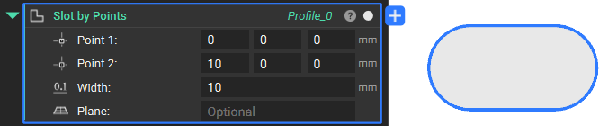 An example of using the Slot by Points block.