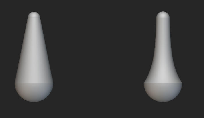 A single lattice beam thickened with a Scalar Field in nTop 3.34 (left) compared to 3.33 (right)