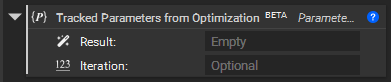 The Tracked Parameters from Optimization block